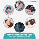 PINK Eye Cover Sleeping Mask 3D Soft Padded Eye Blackout Night Travel Blindfold