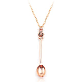 6pcs Mini Little Salt Sugar Charm Spoon Necklace Pendant in Silver Rose Gold