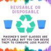 Massner 100 Shot Glasses Plastic Material, Reusable, 30 ml (1oz), Hard Plastic 3