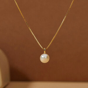 dainty pearl necklace: 925 sterling silver, minimalist design, mothers day gift