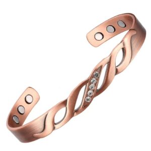 magnetic copper bracelet healing pain relief bangle women arthritis pain cuss uk