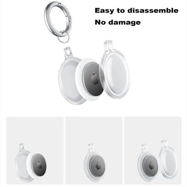 for apple airtag waterproof holder keyring carry case keychain air tag pet ip68
