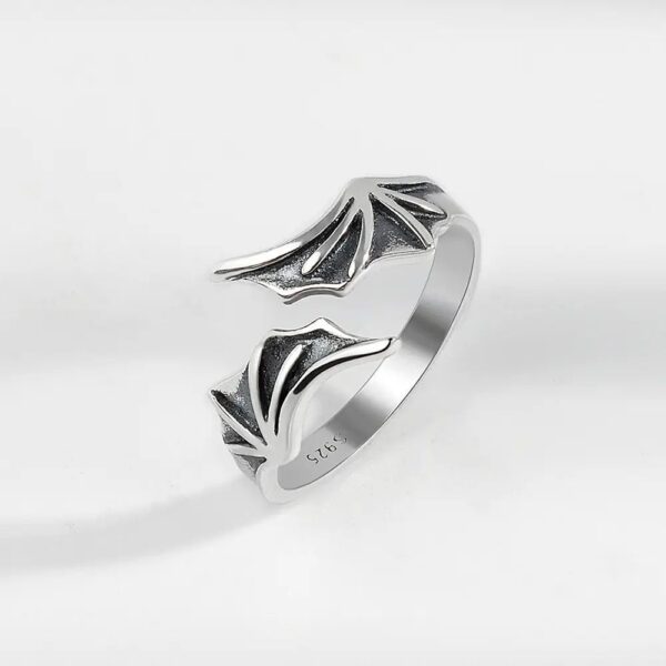 925 sterling silver vintage angel wing adjustable ring womens jewellery new uk