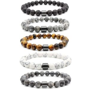 black magnetic hematite energy healing beads bracelet arthritis weight gemstone